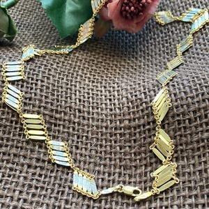 ❤️NWT 14K MOVIE CHAIN‼️ STUNNING‼️ GENUINE 14 KARAT YELLOW & WHITE GOLD PAVE’❤️